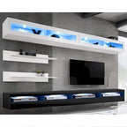 Meuble TV mural flottant moderne, ensemble de 35 pouces