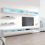 Meuble TV mural flottant moderne, ensemble de 35 pouces