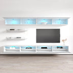 Meuble TV mural flottant moderne, ensemble de 35 pouces