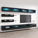 Meuble TV mural flottant moderne, ensemble de 35 pouces