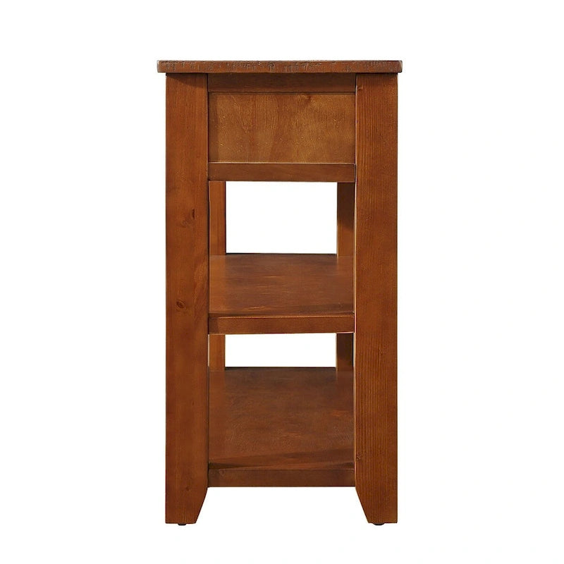 Console en bois de pin massif 48 po avec 3 tiroirs de rangement