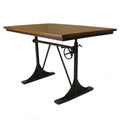 Table ajustable en orme et noir - Marron