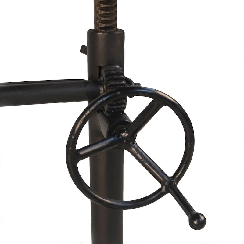 Table ajustable en orme et noir - Marron
