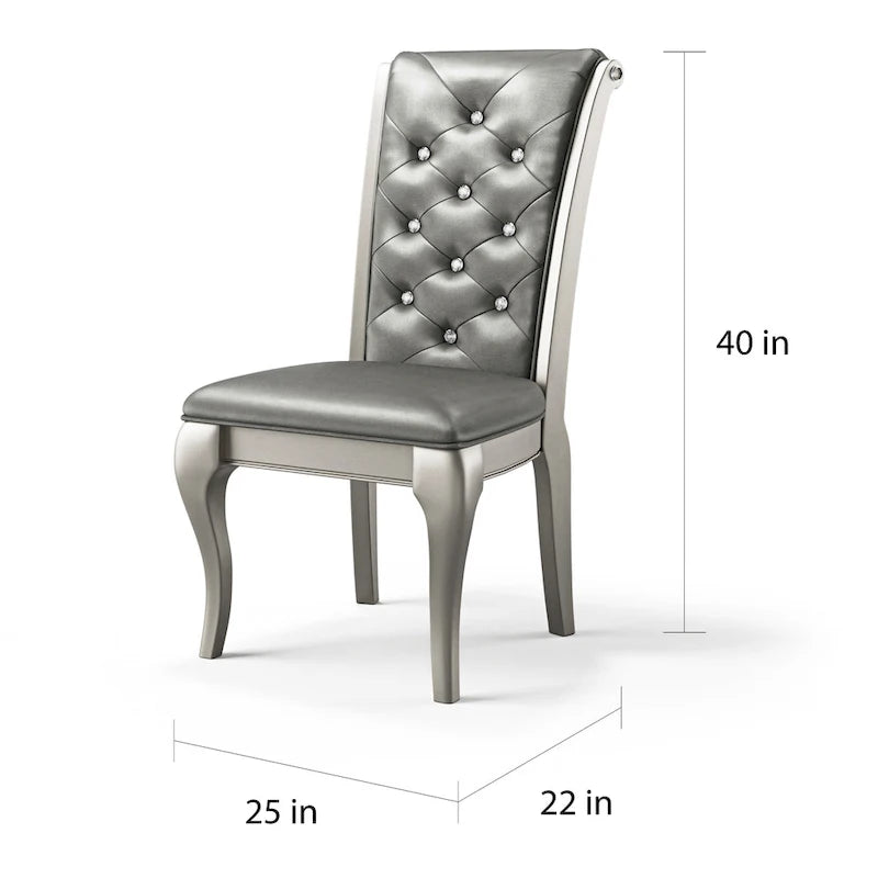 Chaises de salle à manger en similicuir (lot de 2)