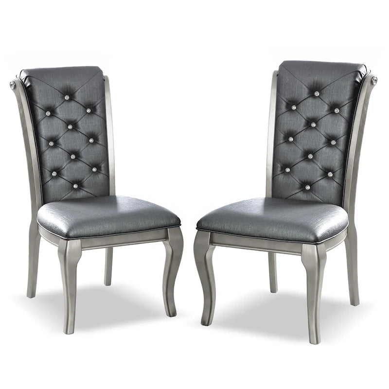 Chaises de salle à manger en similicuir (lot de 2)
