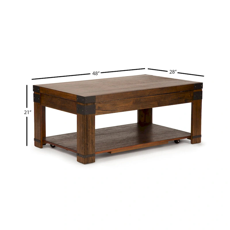 Table basse relevable rectangulaire de 48 pouces