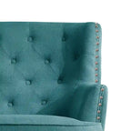 Fauteuil d'appoint capitonné à oreilles, 30 po de large, velours/lin