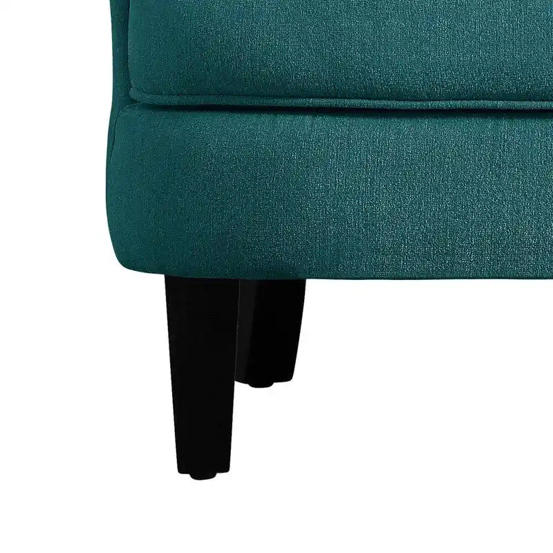 Fauteuil d'appoint capitonné à oreilles, 30 po de large, velours/lin