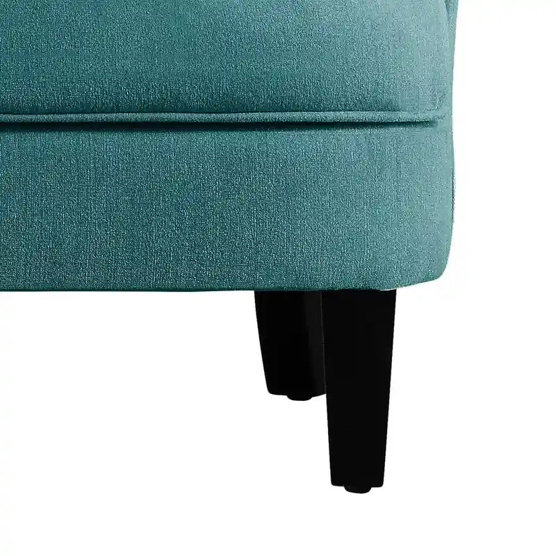 Fauteuil d'appoint capitonné à oreilles, 30 po de large, velours/lin