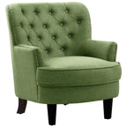 Fauteuil d'appoint capitonné à oreilles, 30 po de large, velours/lin