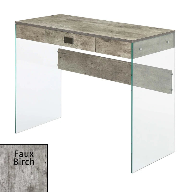 Bureau 36 po en verre à 1 tiroir Convenience Concepts