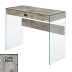 Bureau 36 po en verre à 1 tiroir Convenience Concepts