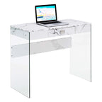 Bureau 36 po en verre à 1 tiroir Convenience Concepts