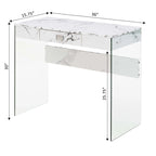 Bureau 36 po en verre à 1 tiroir Convenience Concepts