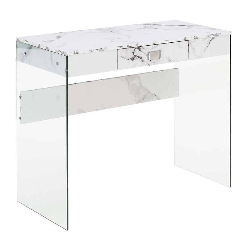 Bureau 36 po en verre à 1 tiroir Convenience Concepts