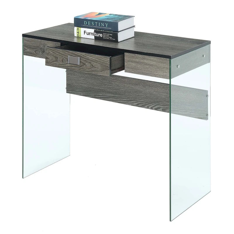 Bureau 36 po en verre à 1 tiroir Convenience Concepts