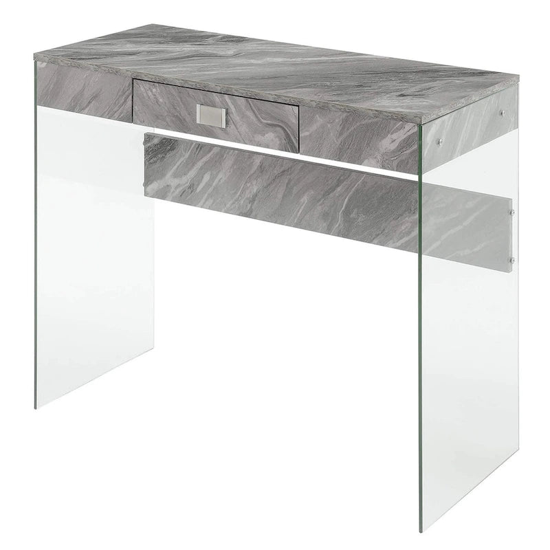 Bureau 36 po en verre à 1 tiroir Convenience Concepts