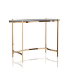 Bureau d'ordinateur en verre Allade Modern Gold de 44 po par Furniture of America