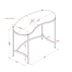 Bureau d'ordinateur en verre Allade Modern Gold de 44 po par Furniture of America