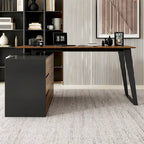 54.3 Bureau d'ordinateur d'angle avec armoire réversible