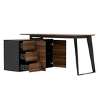 54.3 Bureau d'ordinateur d'angle avec armoire réversible