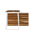 54.3 Bureau d'ordinateur d'angle avec armoire réversible