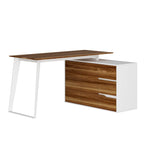 54.3 Bureau d'ordinateur d'angle avec armoire réversible