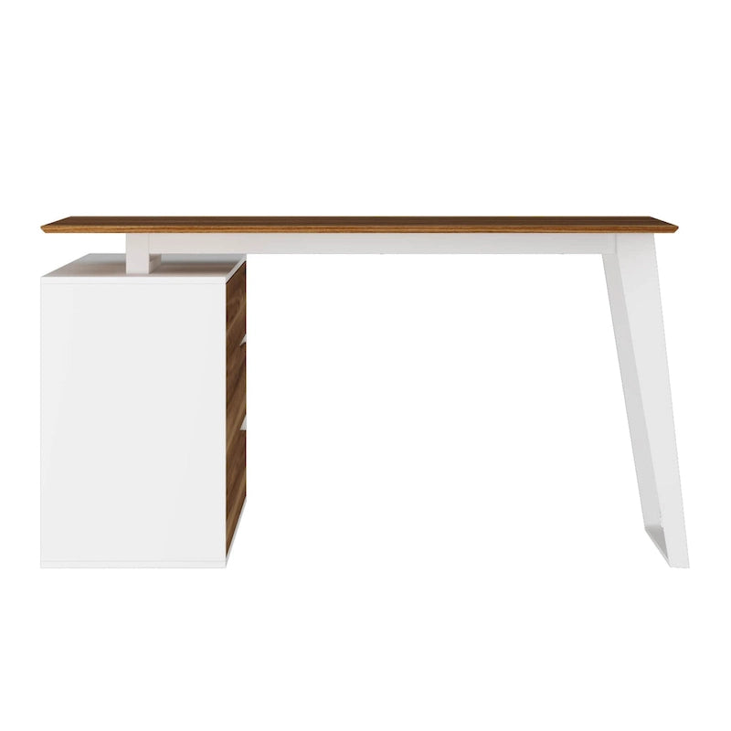 54.3 Bureau d'ordinateur d'angle avec armoire réversible