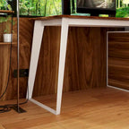 54.3 Bureau d'ordinateur d'angle avec armoire réversible