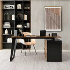 54.3 Bureau d'ordinateur d'angle avec armoire réversible