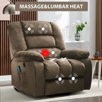 Fauteuil inclinable massant releveur pour personnes âgées