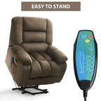 Fauteuil inclinable massant releveur pour personnes âgées
