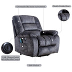 Fauteuil inclinable massant releveur pour personnes âgées