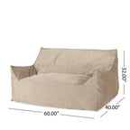 Pouf géant 2 places avec accoudoirs