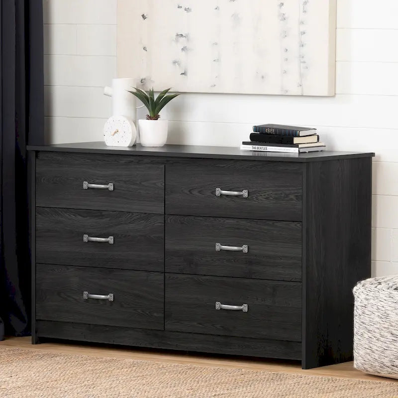 Commode double à 6 tiroirs