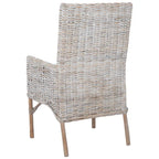 Fauteuil d'appoint côtier en rotin avec coussin – 18,5 l x 22,8 P x 38,2 H po – 19L x 23P x 38H