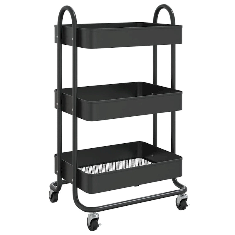 Chariot de cuisine de rangement à 3 niveaux - 42,9 x 34 x 79 cm.