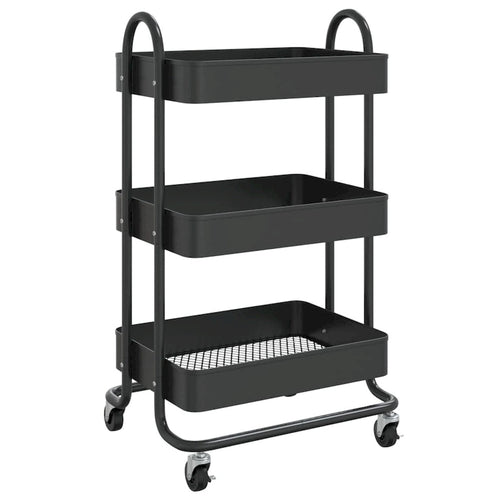Chariot de cuisine de rangement à 3 niveaux - 42,9 x 34 x 79 cm.