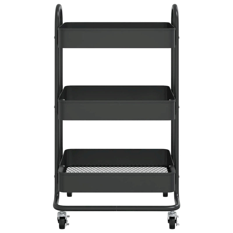 Chariot de cuisine de rangement à 3 niveaux - 42,9 x 34 x 79 cm.