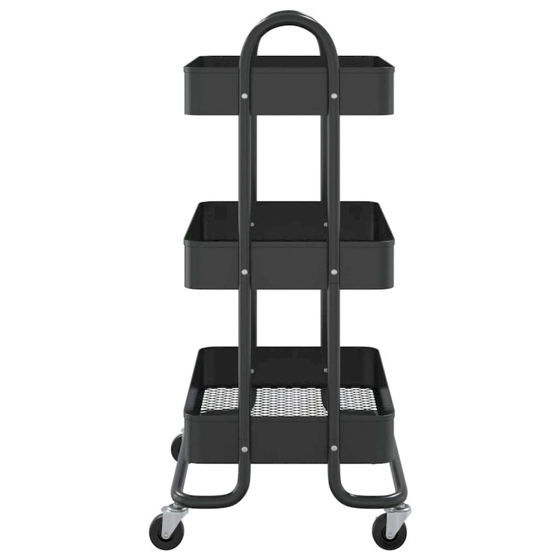 Chariot de cuisine de rangement à 3 niveaux - 42,9 x 34 x 79 cm.