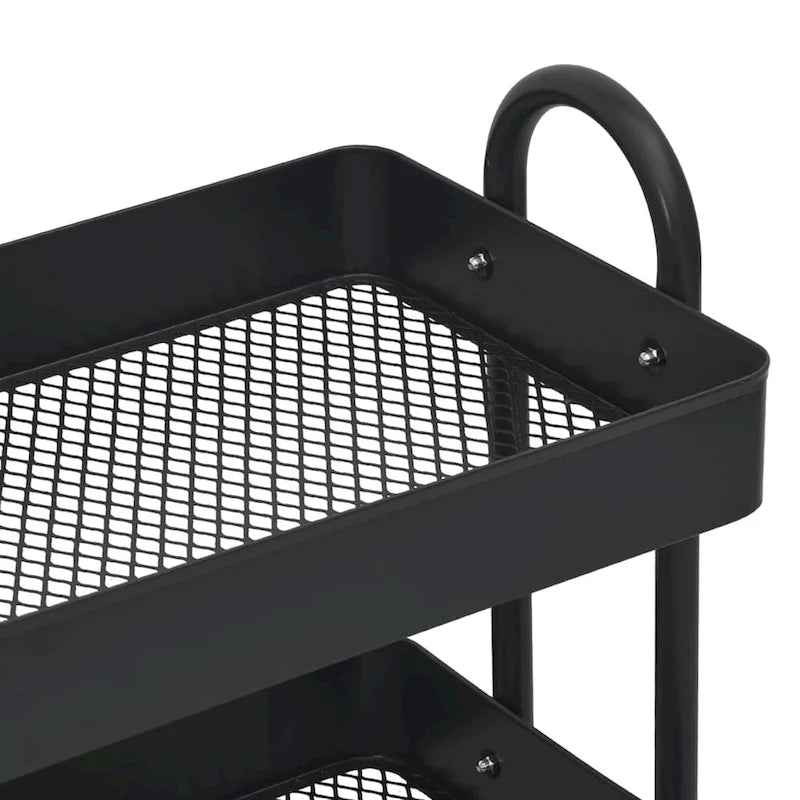 Chariot de cuisine de rangement à 3 niveaux - 42,9 x 34 x 79 cm.