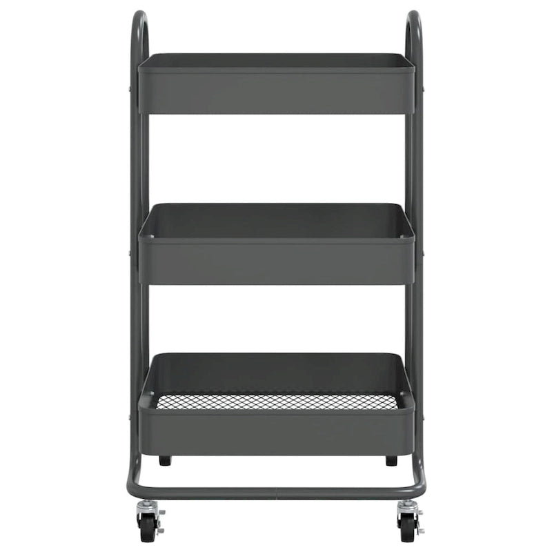 Chariot de cuisine de rangement à 3 niveaux - 42,9 x 34 x 79 cm.