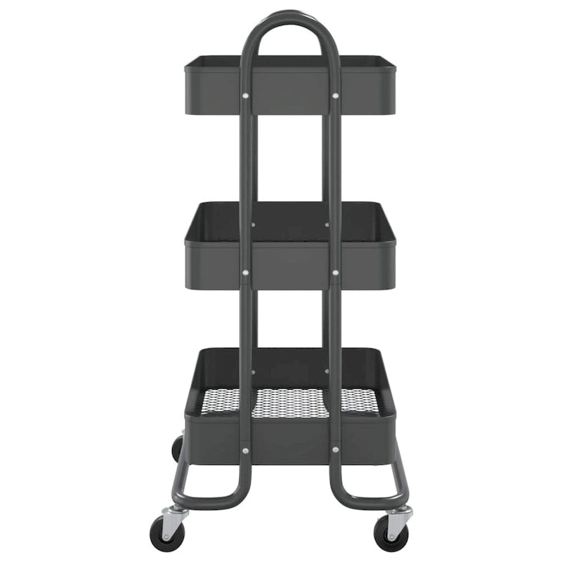 Chariot de cuisine de rangement à 3 niveaux - 42,9 x 34 x 79 cm.