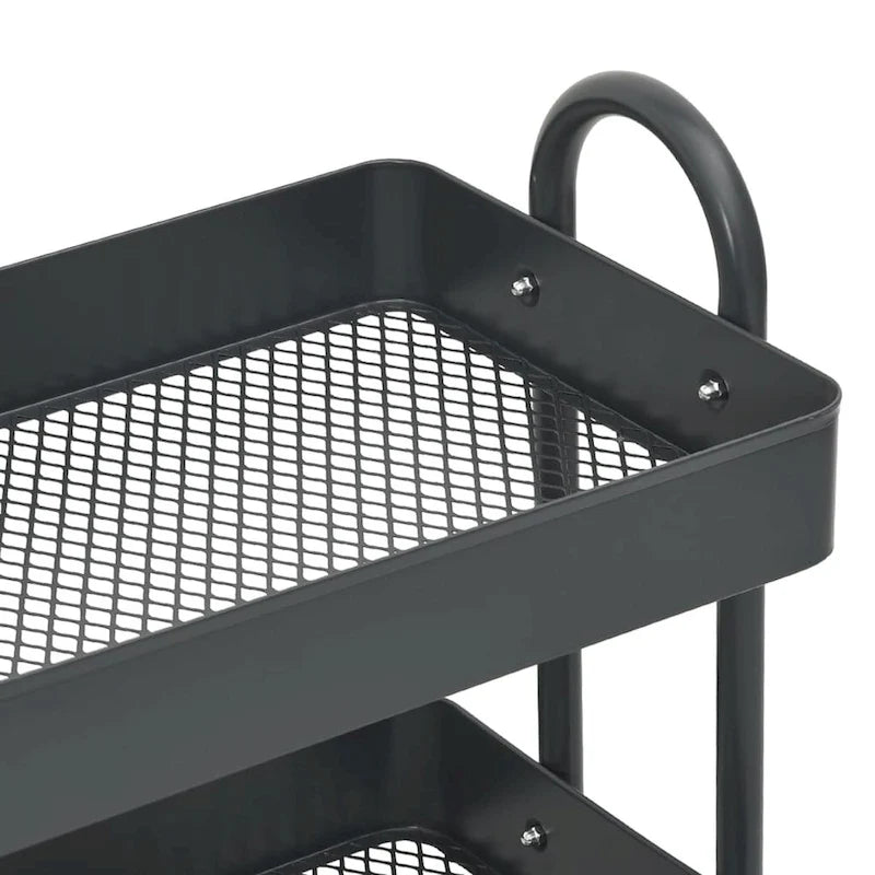 Chariot de cuisine de rangement à 3 niveaux - 42,9 x 34 x 79 cm.