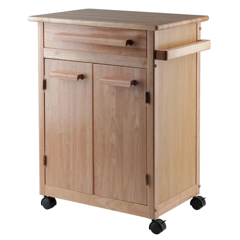 Hackett Kitchen Cart, Natural - 26.9 x 18.2 x 34.3 inches