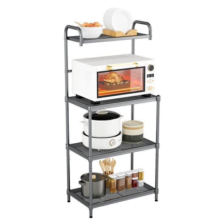 Étagère de rangement de cuisine à 4 niveaux, étagère de boulanger - 59,7 cm x 34,3 cm x 135,9 cm (L x l x H)