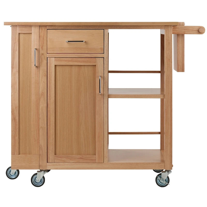 Douglas Utility Kitchen Cart, Natural - 42.52 x 18.98 x 35.63 inches