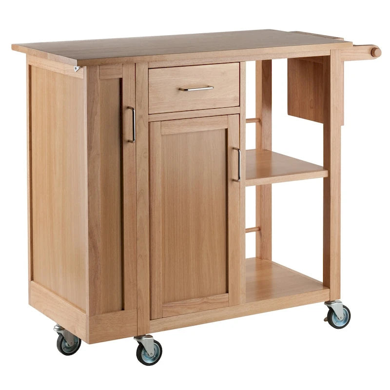 Desserte de cuisine en bois naturel – 108 x 48,2 x 90,5 cm