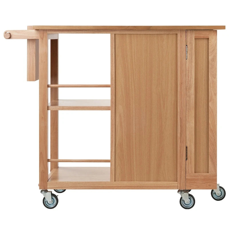 Desserte de cuisine en bois naturel – 108 x 48,2 x 90,5 cm
