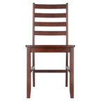 Ensemble de 2 chaises à dossier échelle, Noyer - 16,54 x 18,63 x 34,65 pouces